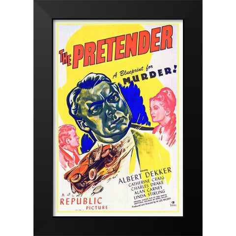 The Pretender Black Modern Wood Framed Art Print by Hollywood Photo Archive