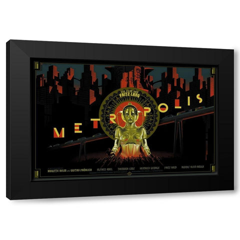 Metropolis Black Modern Wood Framed Art Print by Hollywood Photo Archive