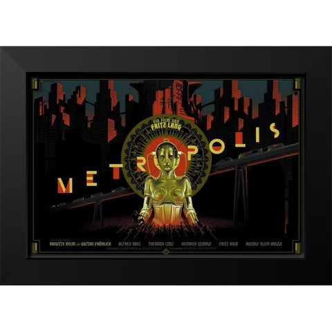 Metropolis Black Modern Wood Framed Art Print by Hollywood Photo Archive