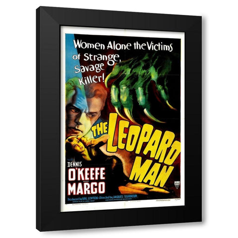The Leopard Man Black Modern Wood Framed Art Print by Hollywood Photo Archive