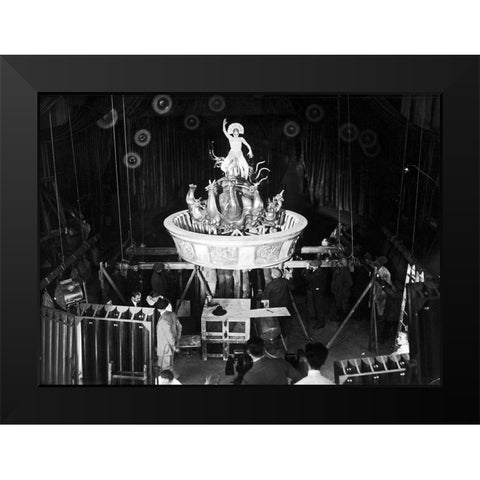 Metropolis - Scene Setup - Production Still Black Modern Wood Framed Art Print by Hollywood Photo Archive