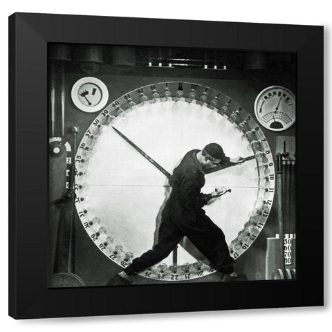 Metropolis - Production Still Black Modern Wood Framed Art Print with Double Matting by Hollywood Photo Archive