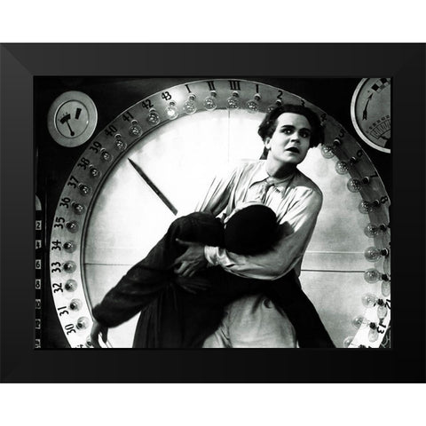 Metropolis - Production Still Black Modern Wood Framed Art Print by Hollywood Photo Archive