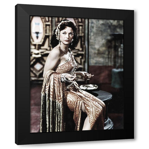 Samson and Delilah - Production Still Black Modern Wood Framed Art Print by Hollywood Photo Archive