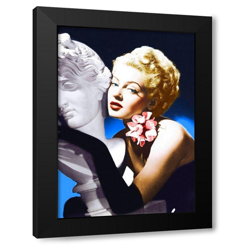 Lana Turner Black Modern Wood Framed Art Print with Double Matting by Hollywood Photo Archive
