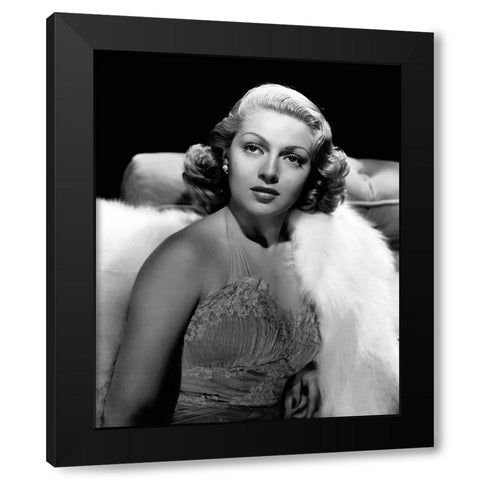 Lana Turner Black Modern Wood Framed Art Print by Hollywood Photo Archive