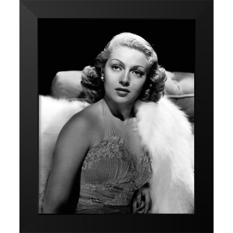 Lana Turner Black Modern Wood Framed Art Print by Hollywood Photo Archive
