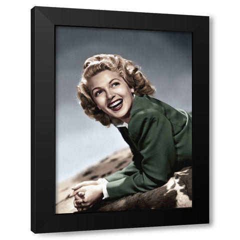 Lana Turner Black Modern Wood Framed Art Print by Hollywood Photo Archive