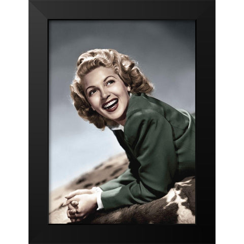 Lana Turner Black Modern Wood Framed Art Print by Hollywood Photo Archive