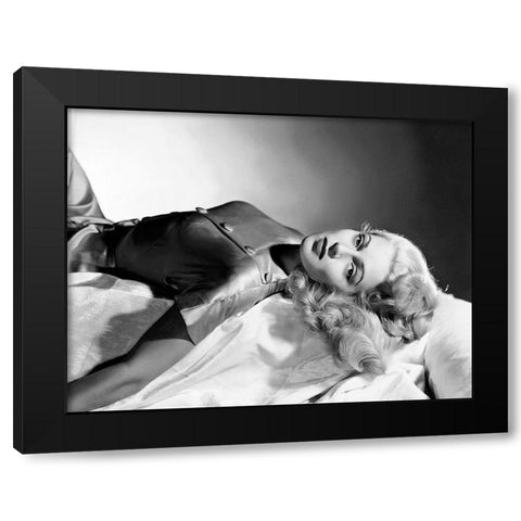 Lana Turner Black Modern Wood Framed Art Print by Hollywood Photo Archive