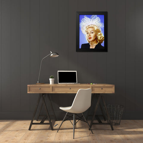 Lana Turner Black Modern Wood Framed Art Print by Hollywood Photo Archive