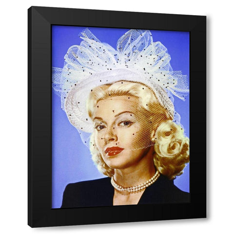 Lana Turner Black Modern Wood Framed Art Print by Hollywood Photo Archive