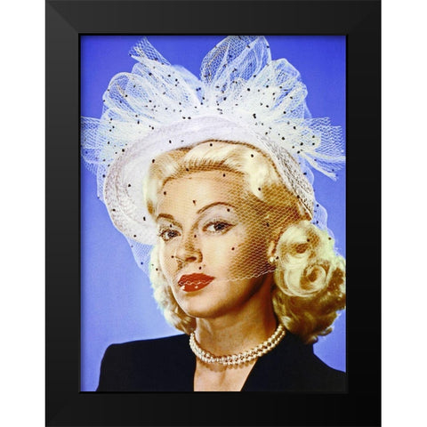 Lana Turner Black Modern Wood Framed Art Print by Hollywood Photo Archive