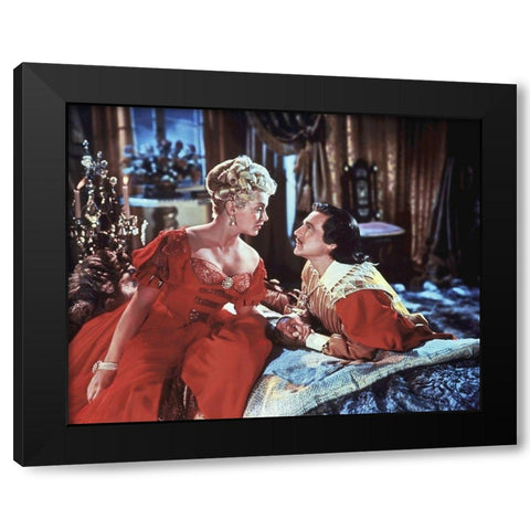 The Three Musketeers - Production Still - Lana Turner and Gene Kelly Black Modern Wood Framed Art Print by Hollywood Photo Archive