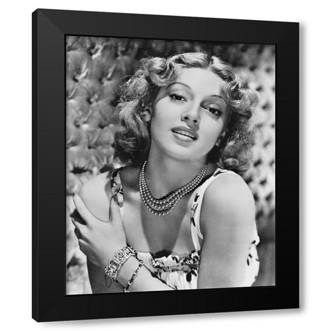 Lana Turner Black Modern Wood Framed Art Print by Hollywood Photo Archive