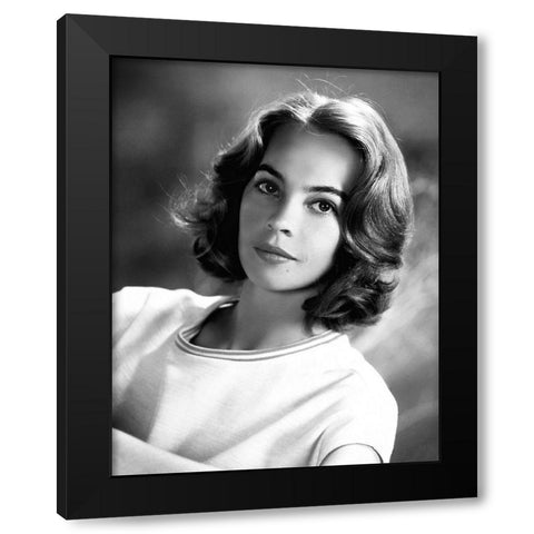 Leslie Caron Black Modern Wood Framed Art Print with Double Matting by Hollywood Photo Archive
