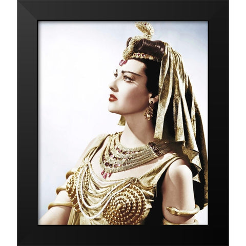Linda Darnell Black Modern Wood Framed Art Print by Hollywood Photo Archive