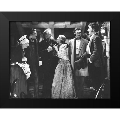 Lionel Barrymore Black Modern Wood Framed Art Print by Hollywood Photo Archive