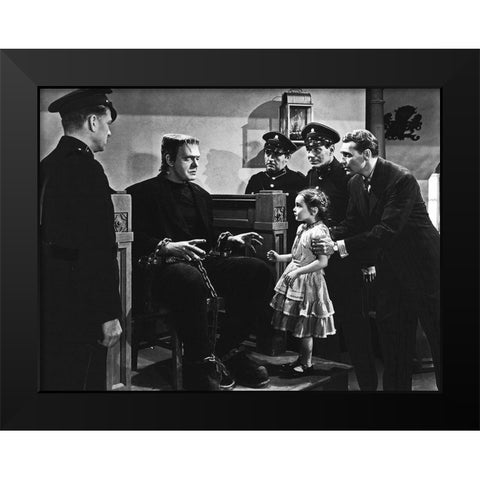 Lon Chaney Junior Black Modern Wood Framed Art Print by Hollywood Photo Archive