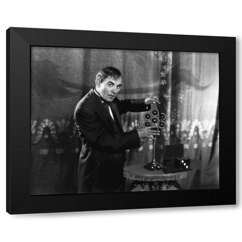 Lon Chaney Junior Black Modern Wood Framed Art Print by Hollywood Photo Archive