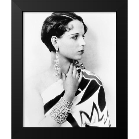 Louise Brooks Black Modern Wood Framed Art Print by Hollywood Photo Archive