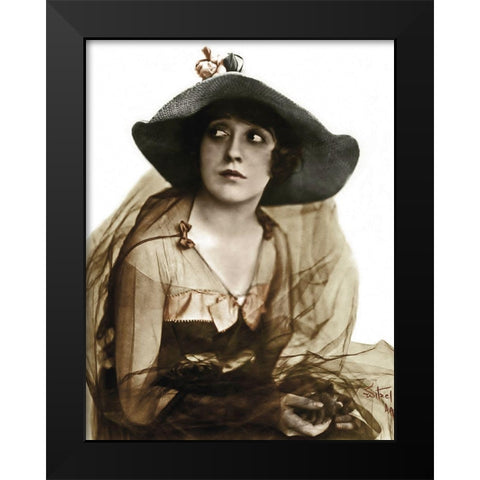 Mable Normand Black Modern Wood Framed Art Print by Hollywood Photo Archive