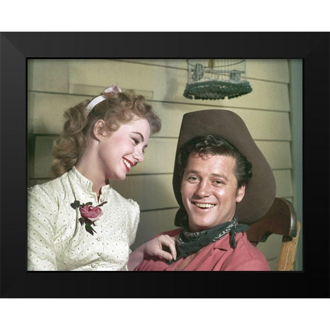 Gordon MacRae - Oklahoma Black Modern Wood Framed Art Print by Hollywood Photo Archive