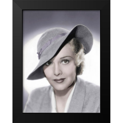 Madeleine Carroll - Secret Agent Black Modern Wood Framed Art Print by Hollywood Photo Archive