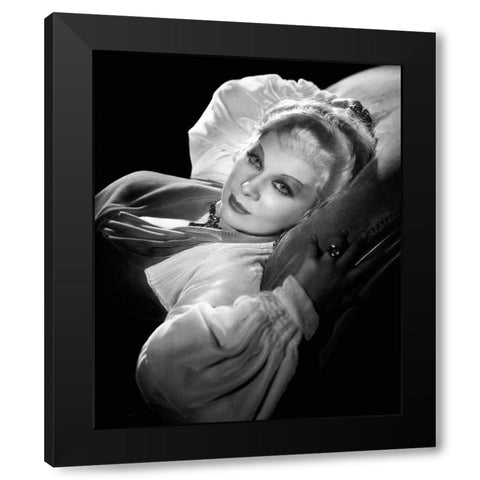 Mae West Black Modern Wood Framed Art Print with Double Matting by Hollywood Photo Archive