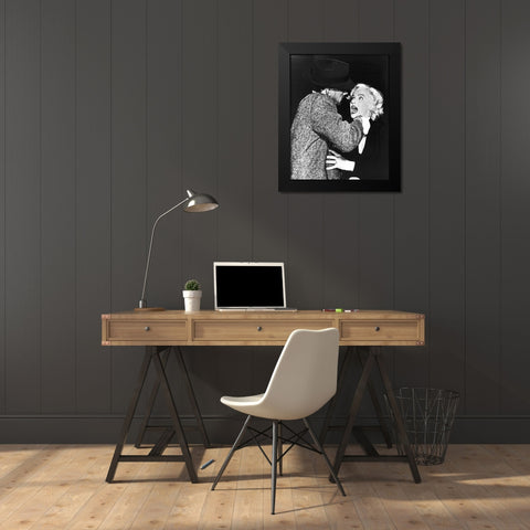 Marilyn Monroe Black Modern Wood Framed Art Print by Hollywood Photo Archive