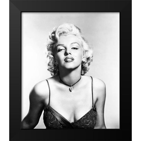 Marilyn Monroe Black Modern Wood Framed Art Print by Hollywood Photo Archive