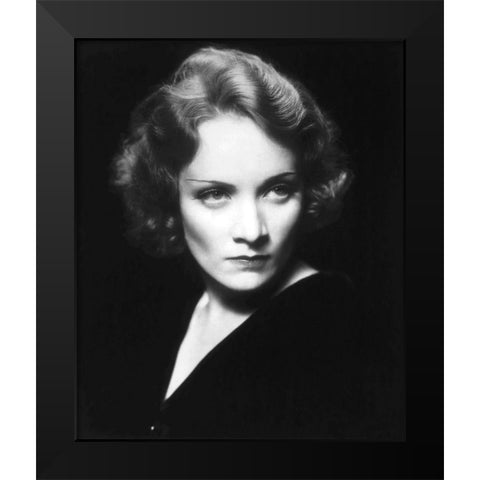 Marlene Dietrich Black Modern Wood Framed Art Print by Hollywood Photo Archive