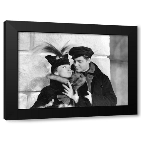 Marlene Dietrich Black Modern Wood Framed Art Print by Hollywood Photo Archive