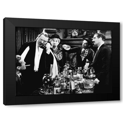 Marx Brothers - A Night at the Opera Black Modern Wood Framed Art Print with Double Matting by Hollywood Photo Archive