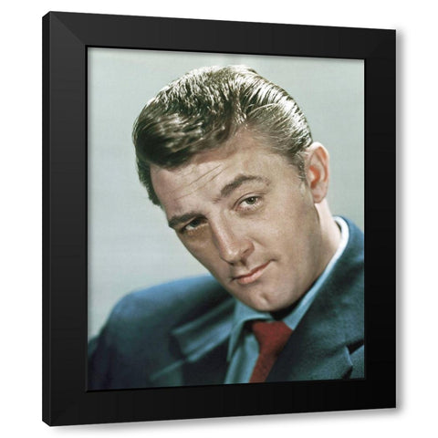 Robert Mitchum Black Modern Wood Framed Art Print by Hollywood Photo Archive