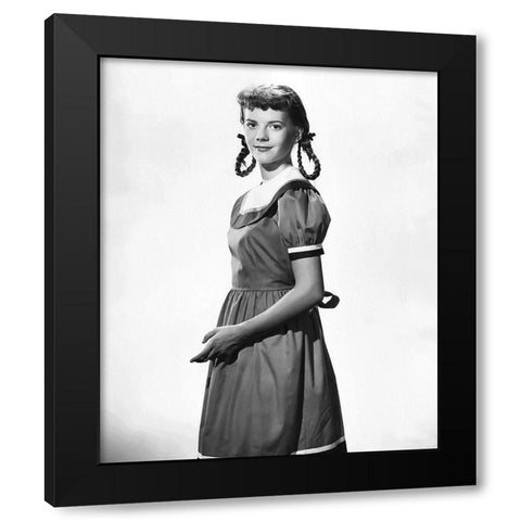 Natalie Wood Black Modern Wood Framed Art Print by Hollywood Photo Archive