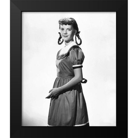 Natalie Wood Black Modern Wood Framed Art Print by Hollywood Photo Archive
