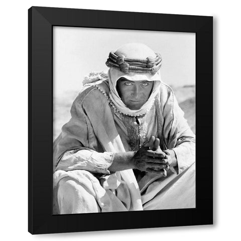 Peter OToole -  Lawrence of Arabia  02C Black Modern Wood Framed Art Print by Hollywood Photo Archive