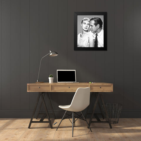 Paul Newman Black Modern Wood Framed Art Print by Hollywood Photo Archive