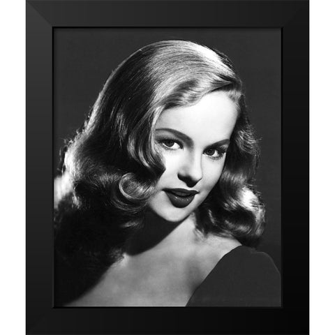 Peggy Cummins Black Modern Wood Framed Art Print by Hollywood Photo Archive