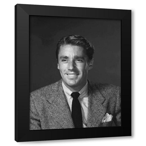 Peter Lawford Black Modern Wood Framed Art Print by Hollywood Photo Archive