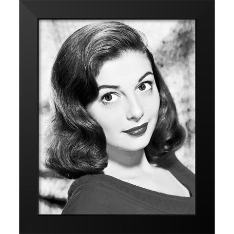 Pier Angeli Black Modern Wood Framed Art Print by Hollywood Photo Archive