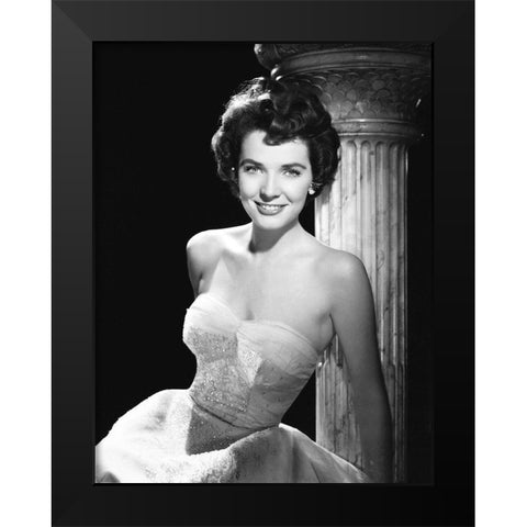 Polly Bergen Black Modern Wood Framed Art Print by Hollywood Photo Archive