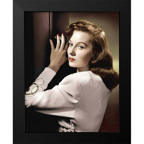 Rhonda Fleming Black Modern Wood Framed Art Print by Hollywood Photo Archive