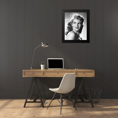 Rita Hayworth Black Modern Wood Framed Art Print by Hollywood Photo Archive