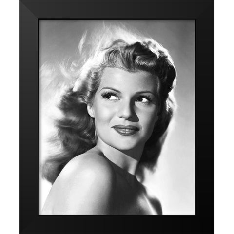 Rita Hayworth Black Modern Wood Framed Art Print by Hollywood Photo Archive