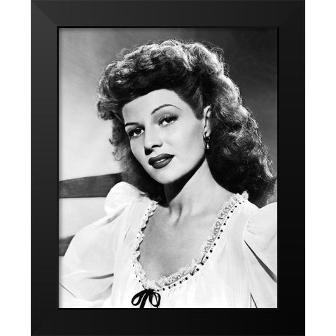 Rita Hayworth Black Modern Wood Framed Art Print by Hollywood Photo Archive