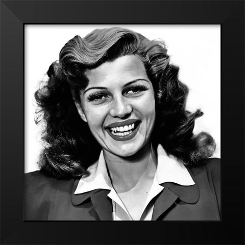 Rita Hayworth Black Modern Wood Framed Art Print by Hollywood Photo Archive
