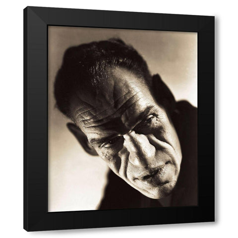 Rondo Hatton Black Modern Wood Framed Art Print by Hollywood Photo Archive