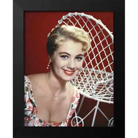 Shirley Jones Black Modern Wood Framed Art Print by Hollywood Photo Archive